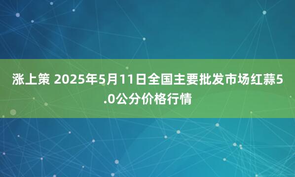 涨上策 2025年5月11日全国主要批发市场红蒜5.0公分价格行情