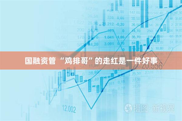 国融资管 “鸡排哥”的走红是一件好事