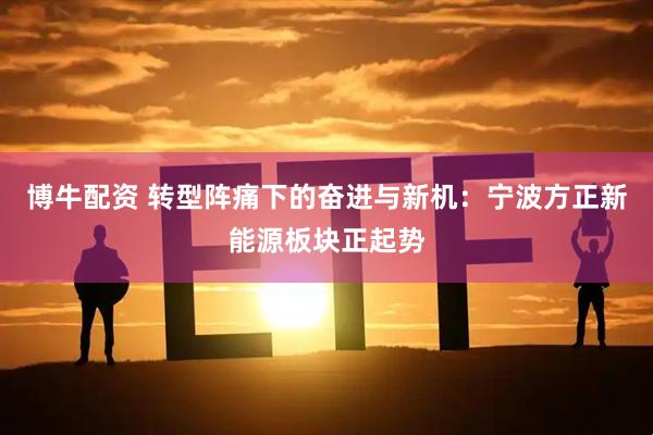 博牛配资 转型阵痛下的奋进与新机：宁波方正新能源板块正起势