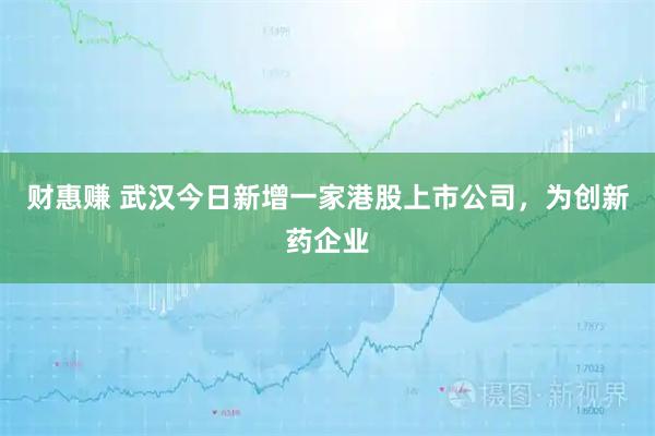 财惠赚 武汉今日新增一家港股上市公司，为创新药企业