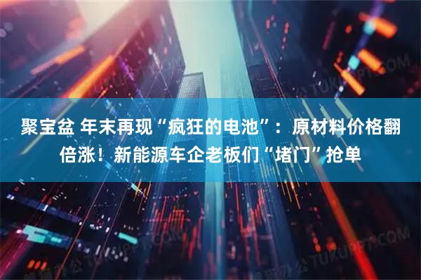 聚宝盆 年末再现“疯狂的电池”：原材料价格翻倍涨！新能源车企老板们“堵门”抢单