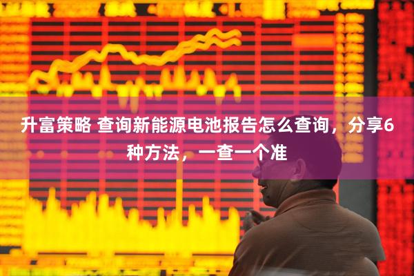 升富策略 查询新能源电池报告怎么查询，分享6种方法，一查一个准
